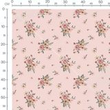 Tissu - Fleurs géométriques pastel