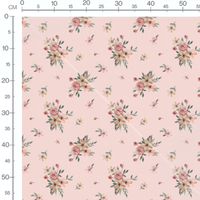 Tissu - Fleurs géométriques pastel