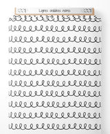 Tissu - Lignes ondulées noires