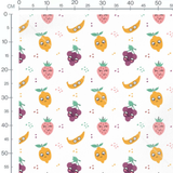 Tissu - Fruits expressifs colorés