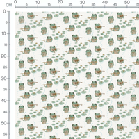 Tissu - Grenouilles et nénuphars