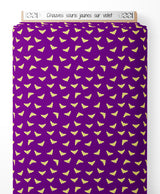 Tissu - Chauves-souris jaunes sur violet