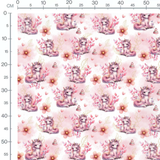 Tissu - licorne rose dore