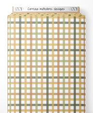 Tissu - Carreaux multicolores classiques