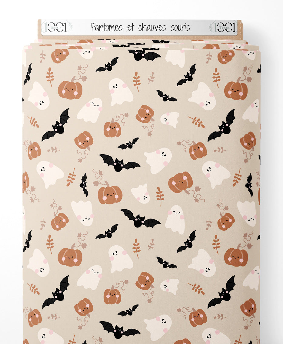 Tissu - Fantômes et chauves-souris