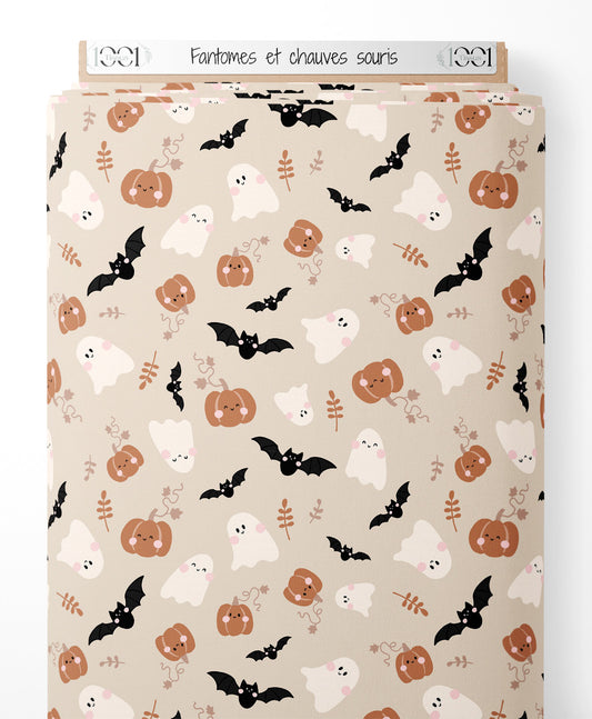 Tissu - Fantômes et chauves-souris