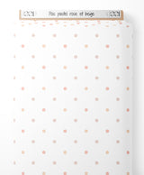 Tissu - Pois pastel rose et beige
