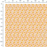 Tissu - Citrouilles orange sur crème