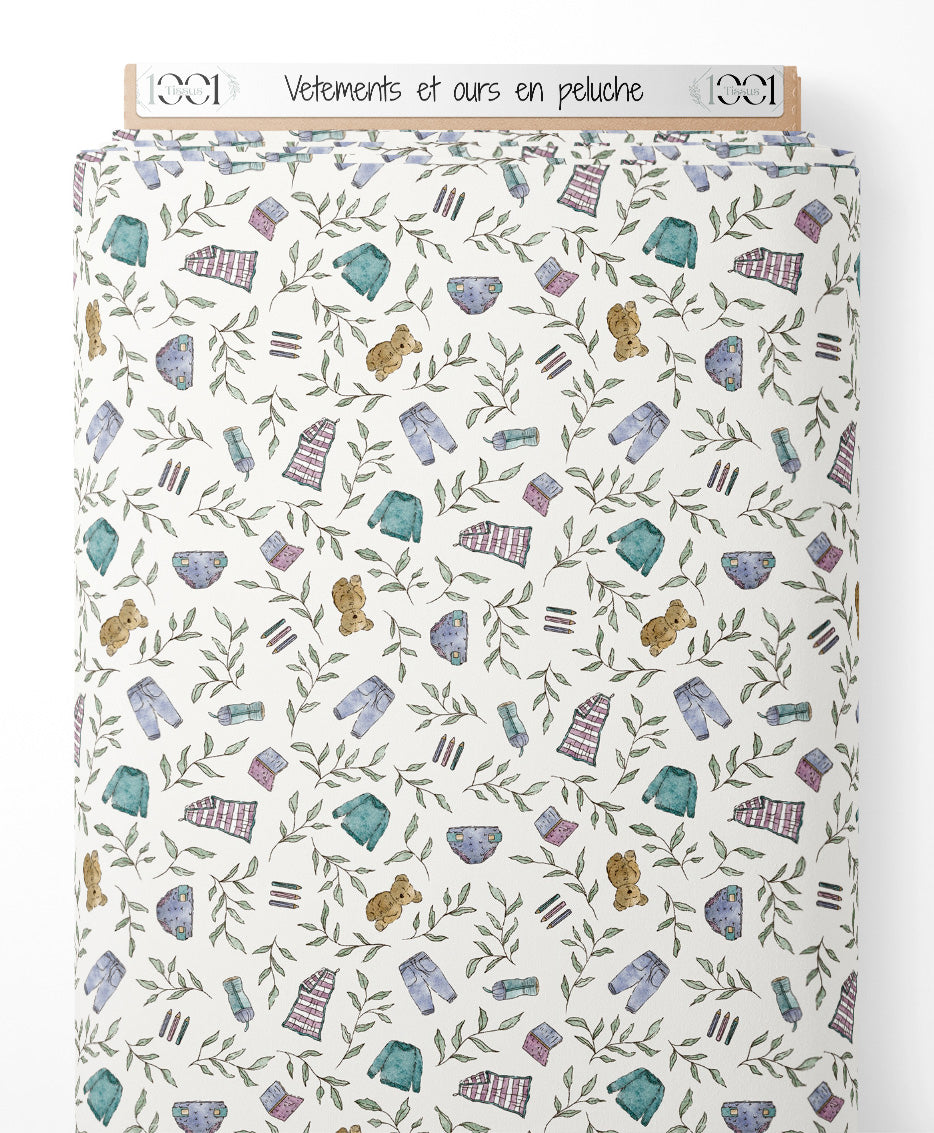 Tissu - Vêtements et ours en peluche