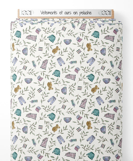 Tissu - Vêtements et ours en peluche