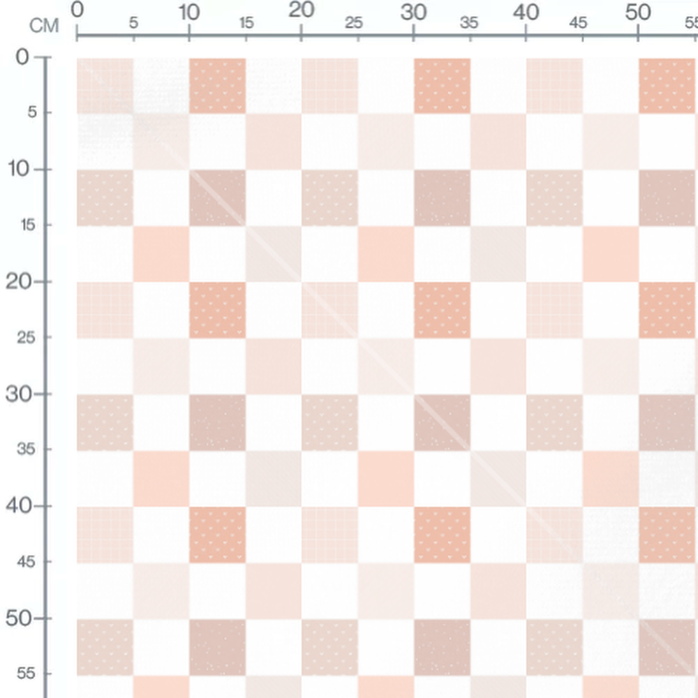 Tissu - Carreaux avec motifs variés