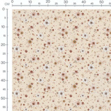 Tissu - Fleurs délicates sur beige