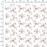 Tissu - Roses variées et branches