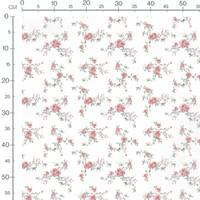 Tissu - Roses variées et branches
