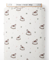 Tissu - Chevaux à bascule vintage