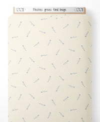 Tissu - Flèches grises sur fond beige