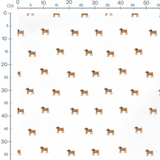 Tissu - Petits chiens marron