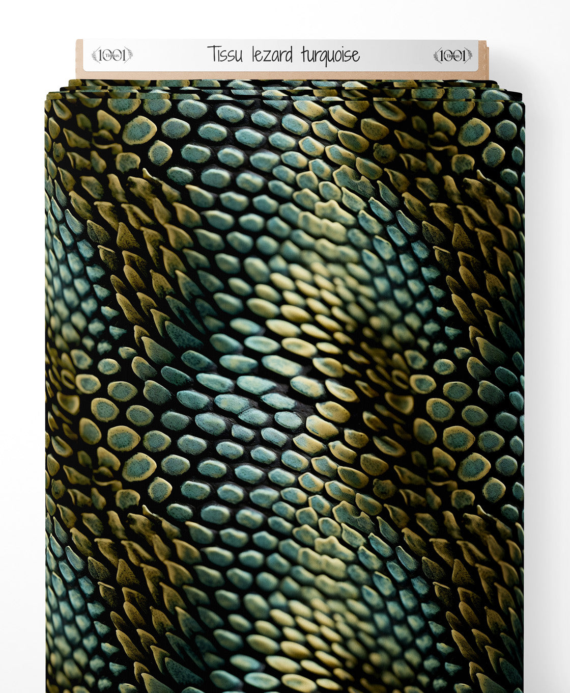 Tissu - lezard turquoise