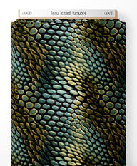 Tissu - lezard turquoise