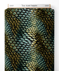 Tissu - lezard turquoise
