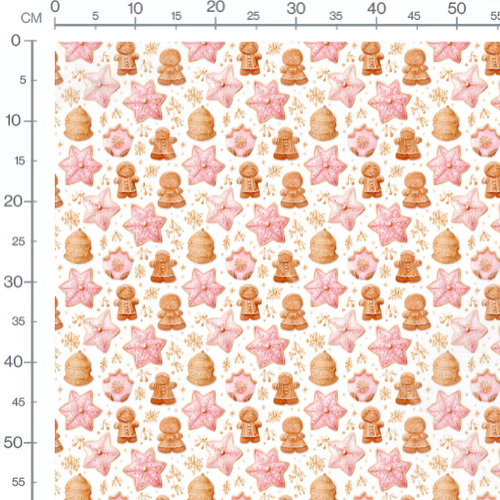 Tissu - biscuits de noel