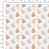 Tissu - Poires violettes souriantes