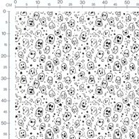 Tissu - Tissu Fantome Drole Doodle