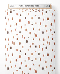 Tissu - Motifs géométriques beige 2