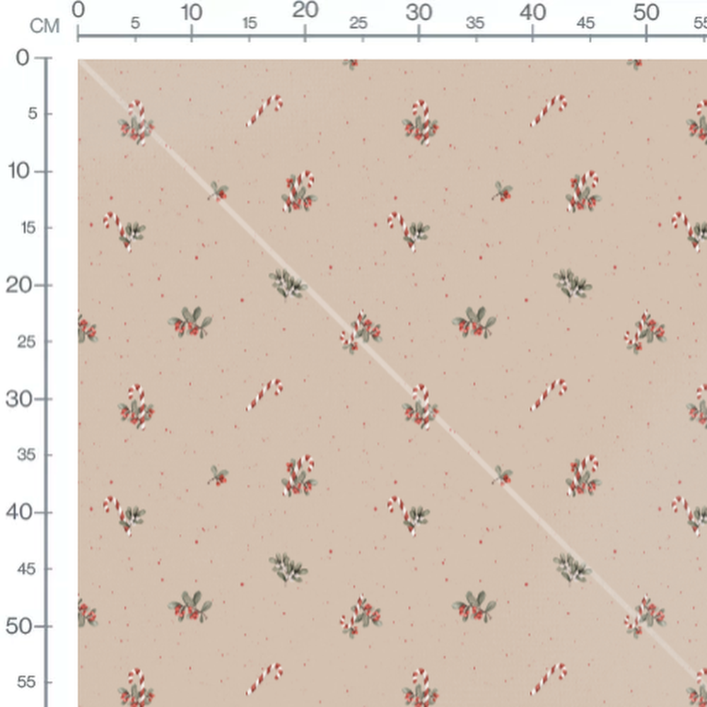 Tissu - Sucre d'orge et branches