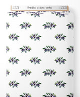 Tissu - Brindilles d'olives vertes