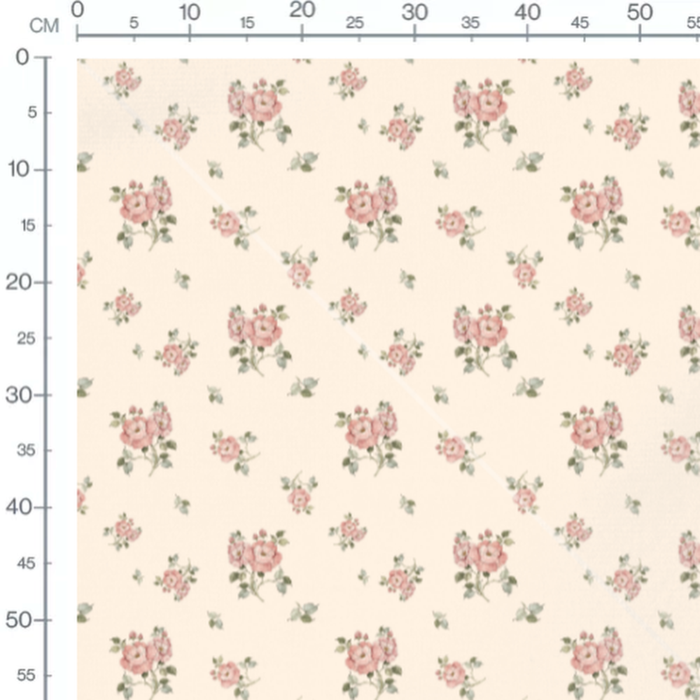 Tissu - Bouquets de roses anciennes