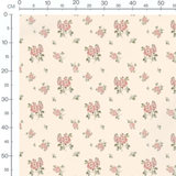 Tissu - Bouquets de roses anciennes