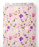 Tissu - Fleurs pastel et petits points