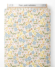 Tissu - Fleurs pastel multicolores