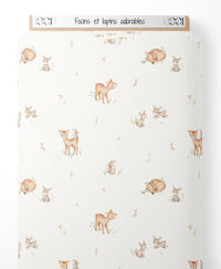 Tissu - Faons et lapins adorables