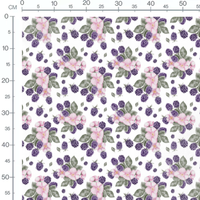 Tissu - Fleurs roses sur fond blanc 8
