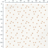 Tissu - Faons beige sur fond blanc