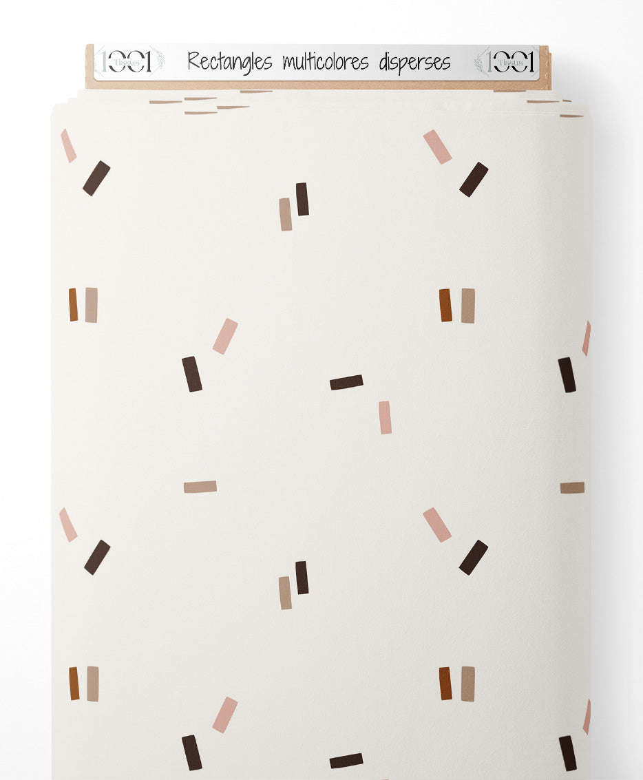 Tissu - Rectangles multicolores dispersés