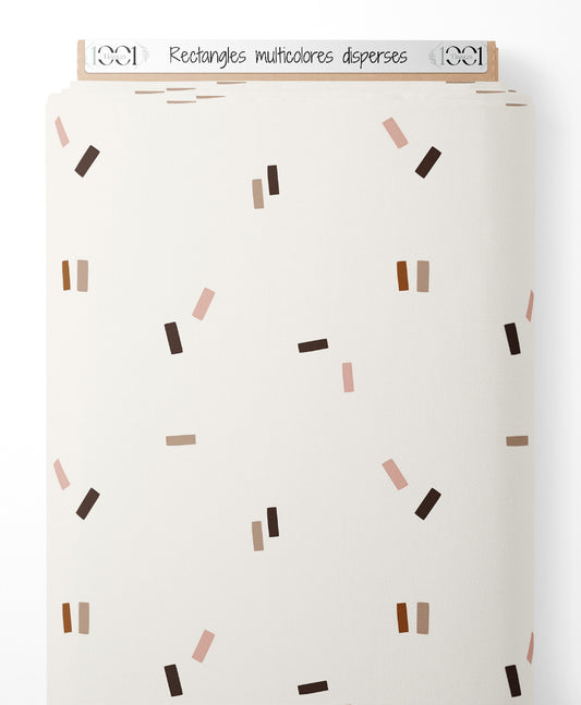 Tissu - Rectangles multicolores dispersés
