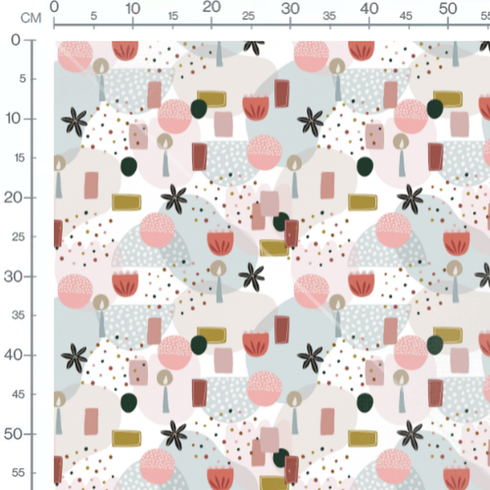 Tissu - Formes géométriques pastel