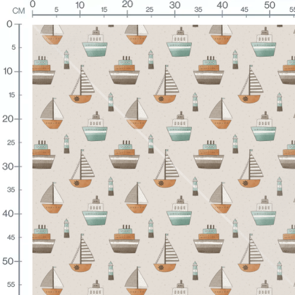 Tissu - Renards et lapins colorés