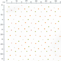 Tissu - Pois colorés sur fond blanc