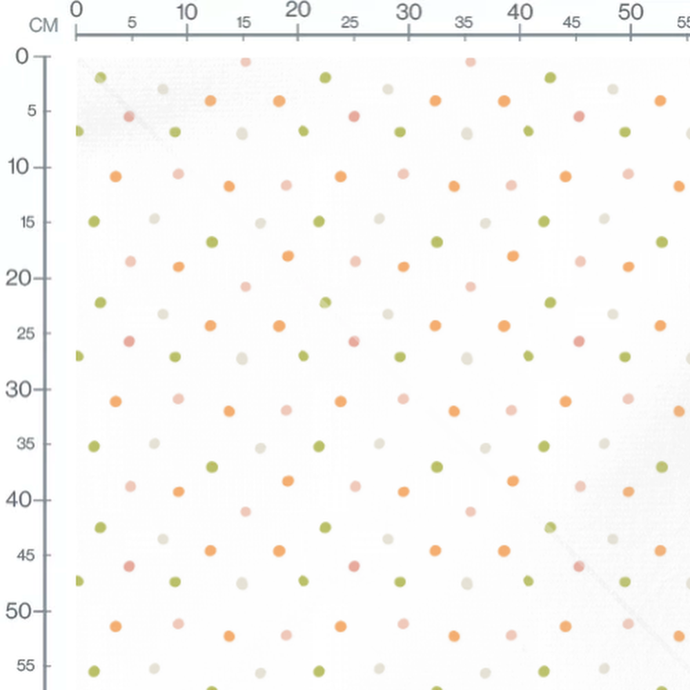 Tissu - Pois colorés sur fond blanc