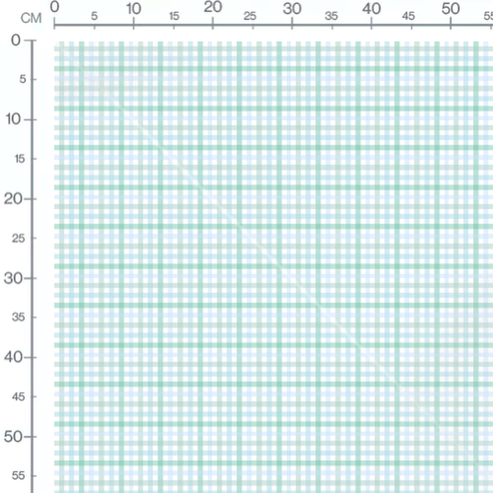Tissu - Carreaux croisés verts et bleus