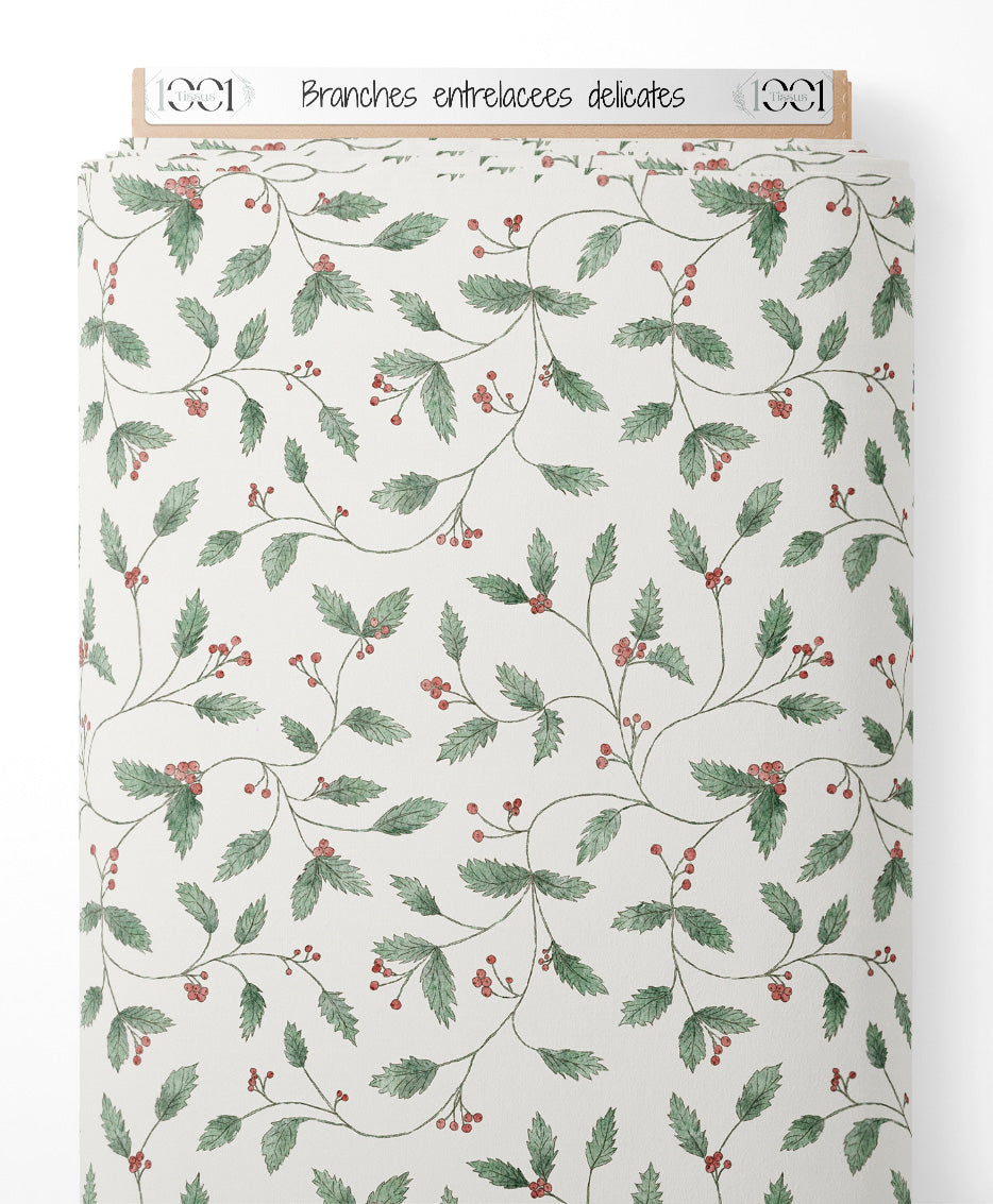 Tissu - Branches entrelacées délicates