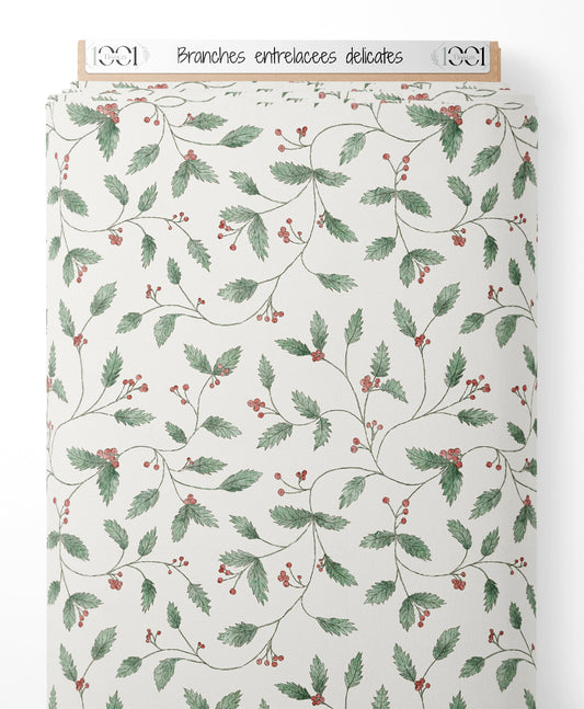 Tissu - Branches entrelacées délicates