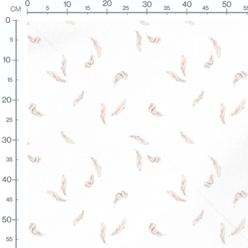Tissu - Plumes légères beige