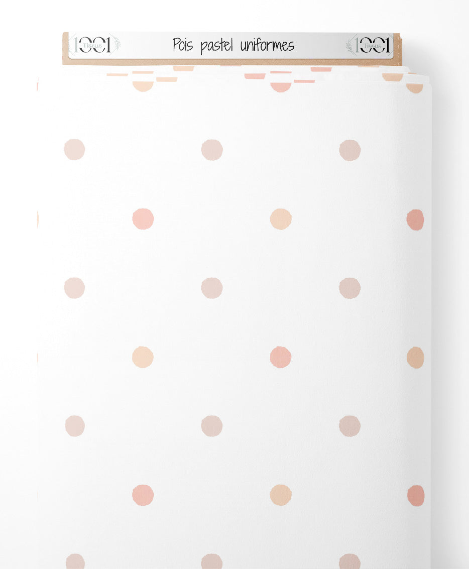 Tissu - Pois pastel uniformes
