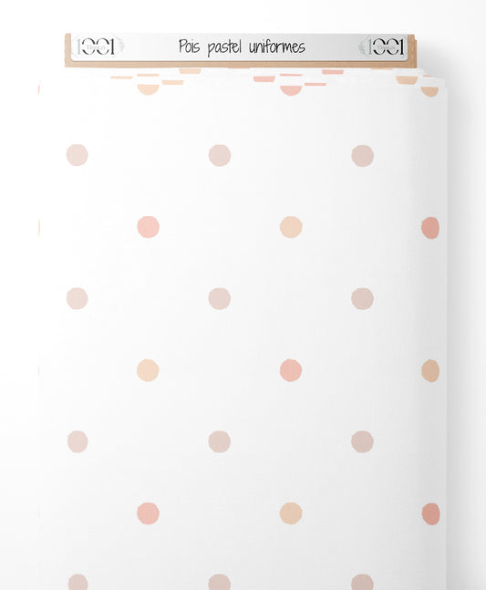 Tissu - Pois pastel uniformes