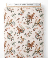 Tissu - Animaux et plantes forestières